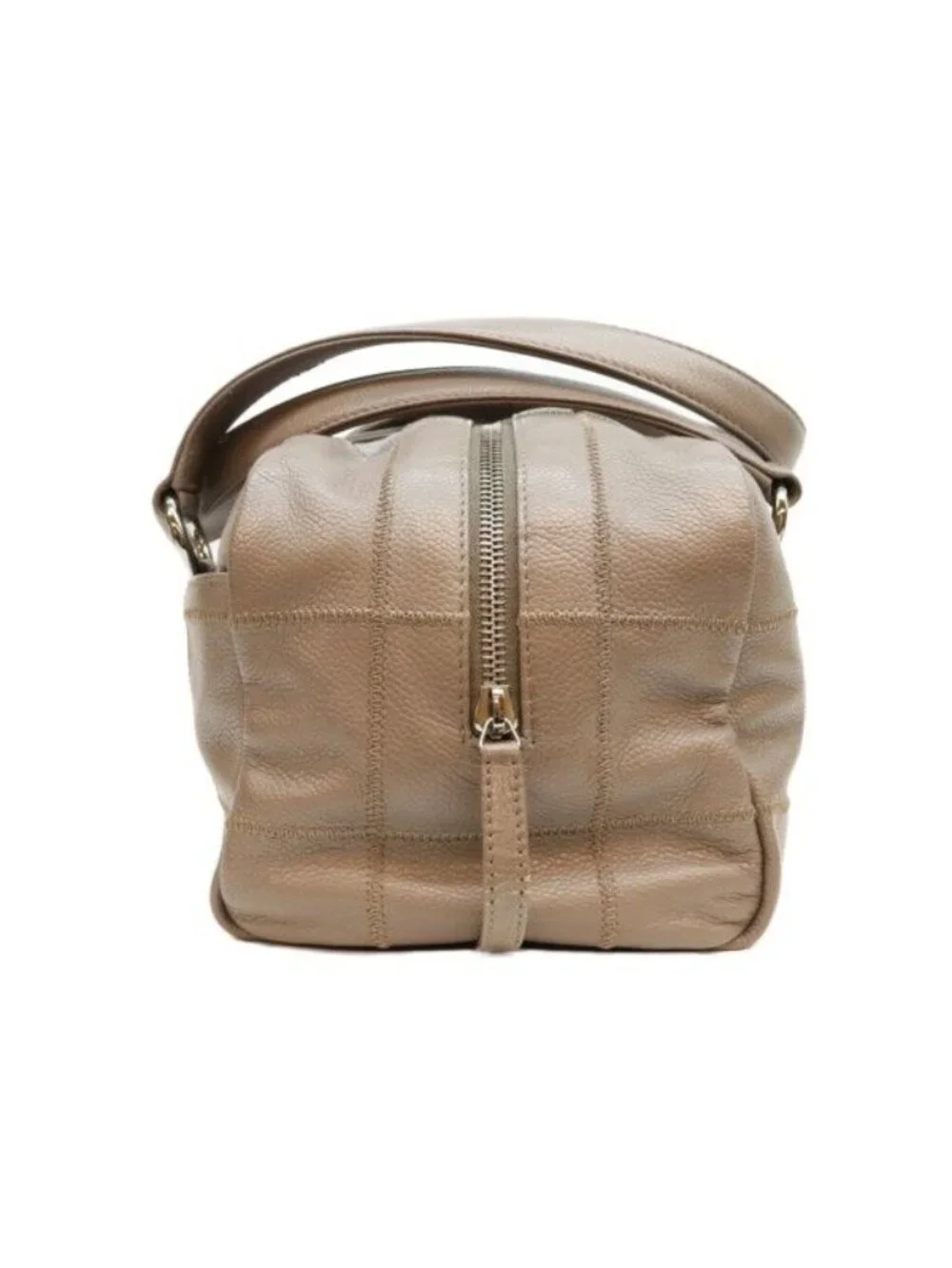 Chanel Gray Caviar Leather Chocolate Bar Mini Boston